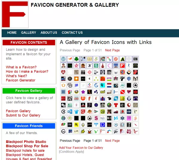 Фавикон в Favicon.co.uk