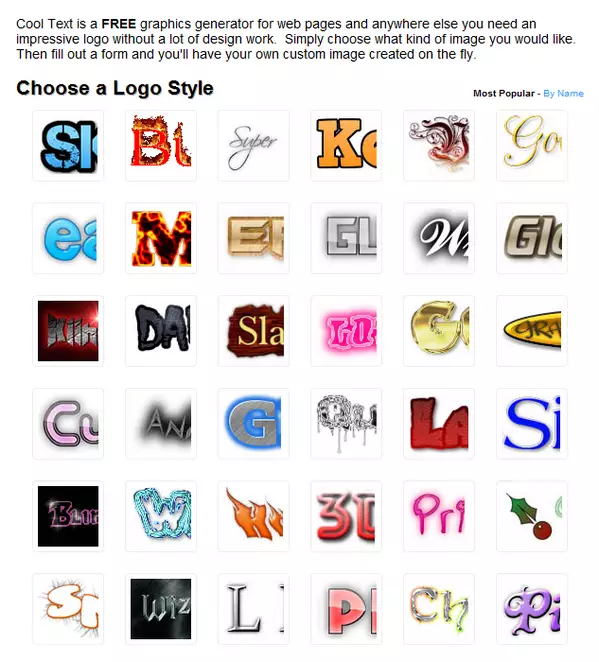Разработка логотипа в Cooltext.com
